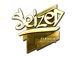 Item Sticker | seized (Gold) | Boston 2018