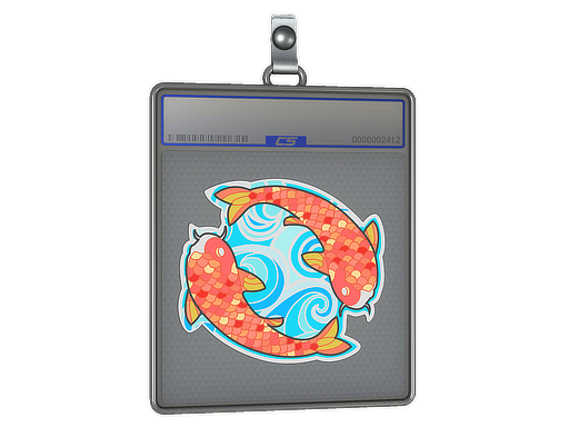 Item Sticker Slab | Twin Koi