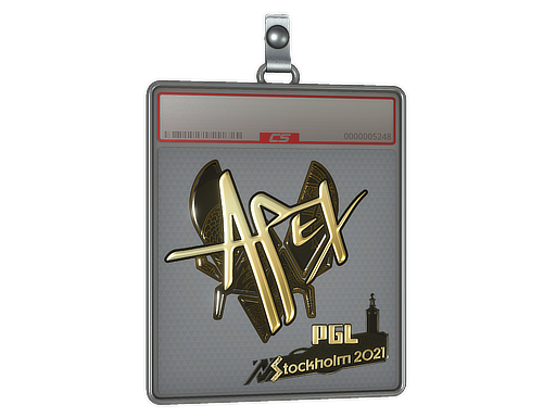 Item Sticker Slab | apEX (Gold) | Stockholm 2021