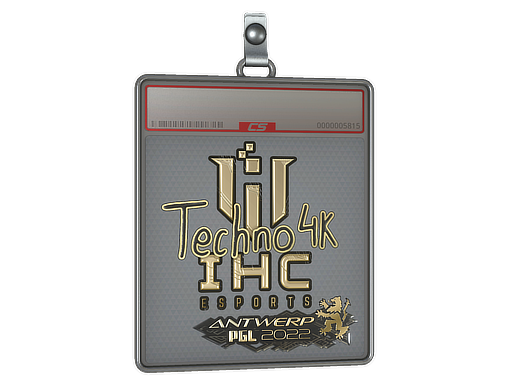 Item Sticker Slab | Techno4K (Gold) | Antwerp 2022