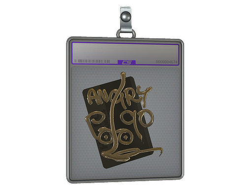 Item Sticker Slab | Hello P90 (Gold)