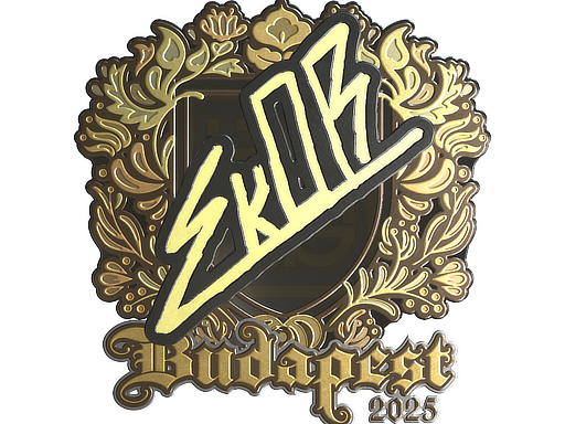 Item Sticker | sk0R (Gold) | Budapest 2025