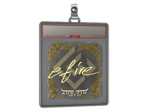 Item Sticker Slab | efire (Gold) | Austin 2025