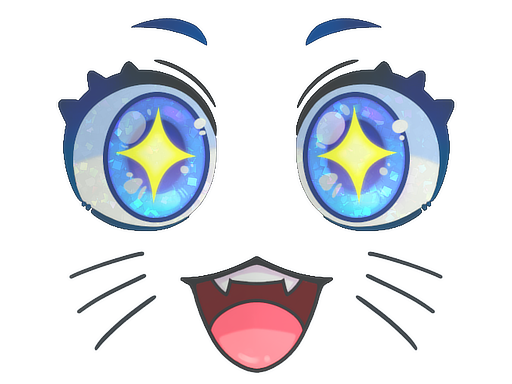 Cosmetic Sticker | Kawaii Eyes (Glitter) of Craft