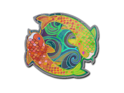 Item Sticker | Twin Koi (Holo)