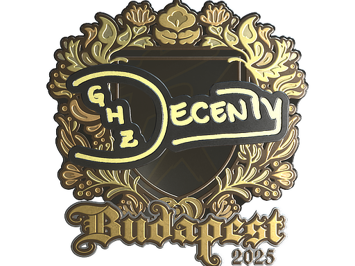 Item Sticker | decenty (Gold) | Budapest 2025