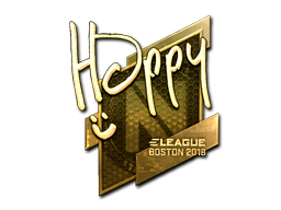 Item Sticker | Happy (Gold) | Boston 2018