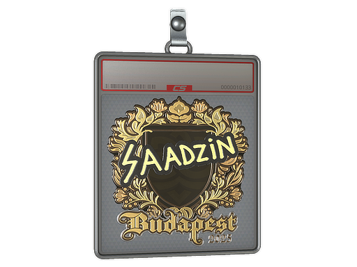 Item Sticker Slab | saadzin (Gold) | Budapest 2025