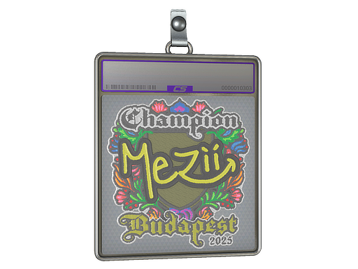 Item Sticker Slab | mezii (Embroidered, Champion) | Budapest 2025