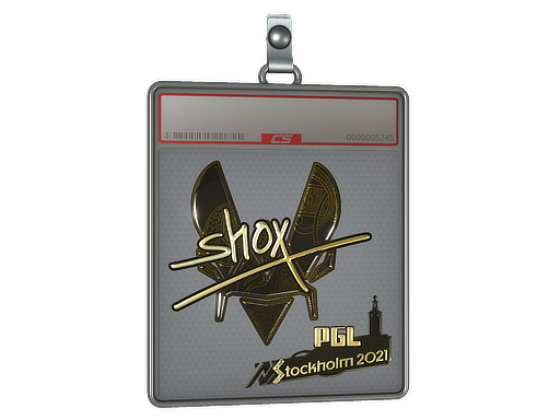 Item Sticker Slab | shox (Gold) | Stockholm 2021