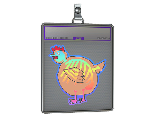 Item Sticker Slab | Poorly Drawn Chicken (Holo)
