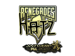Item Sticker | hatz (Gold) | Antwerp 2022