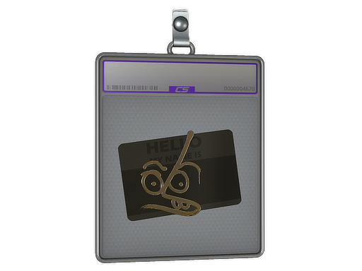 Item Sticker Slab | Hello MP7 (Gold)