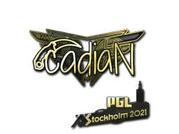 Item Sticker | cadiaN (Gold) | Stockholm 2021