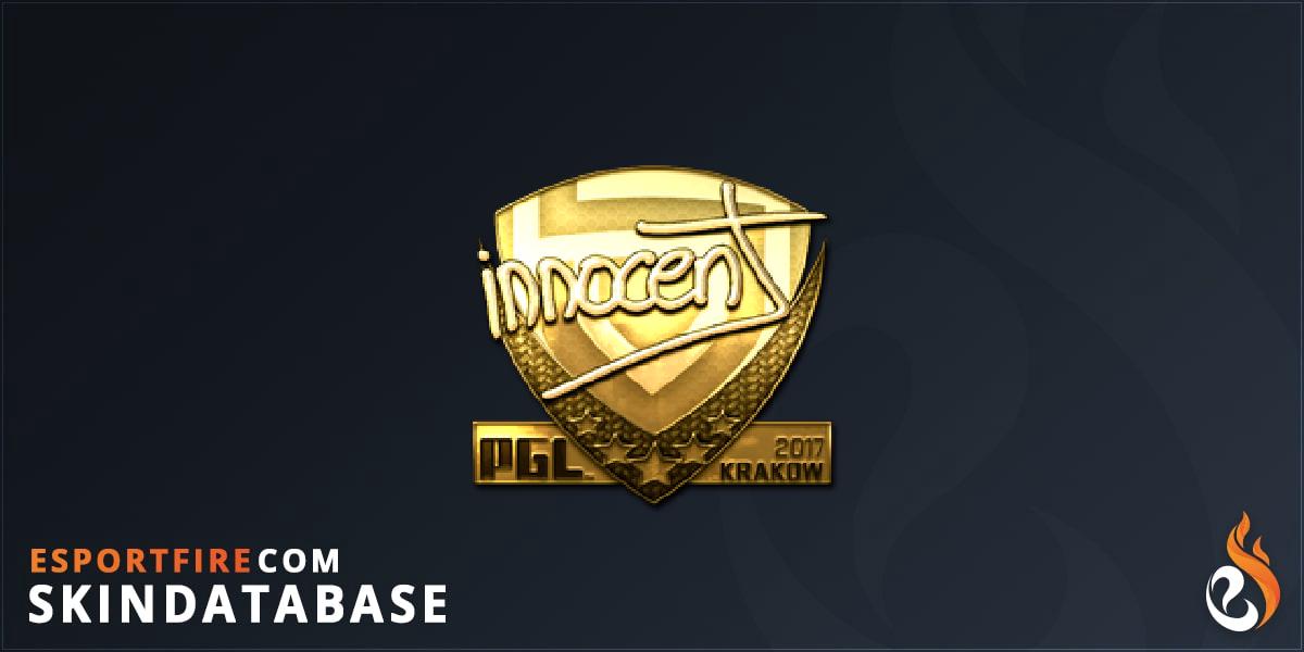 Sticker | innocent (Gold) | Krakow 2017 - EsportFire.com