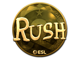 Item Sticker | RUSH (Gold) | Katowice 2019