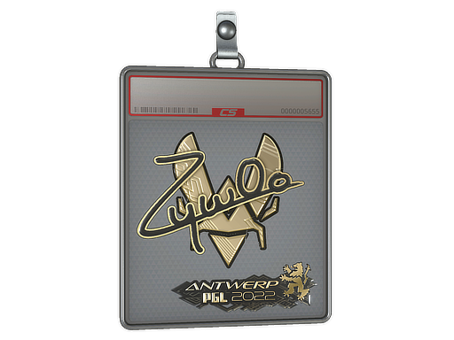 Item Sticker Slab | ZywOo (Gold) | Antwerp 2022