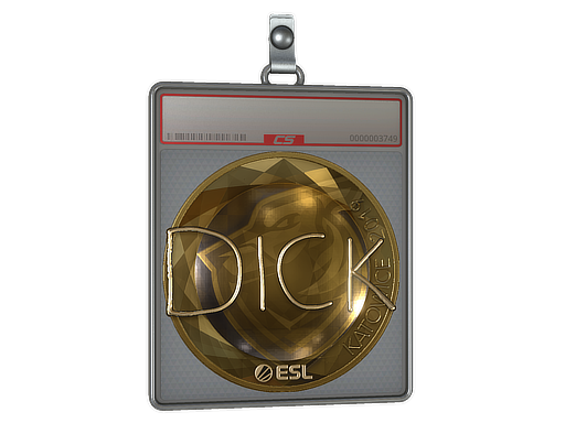 Item Sticker Slab | DickStacy (Gold) | Katowice 2019
