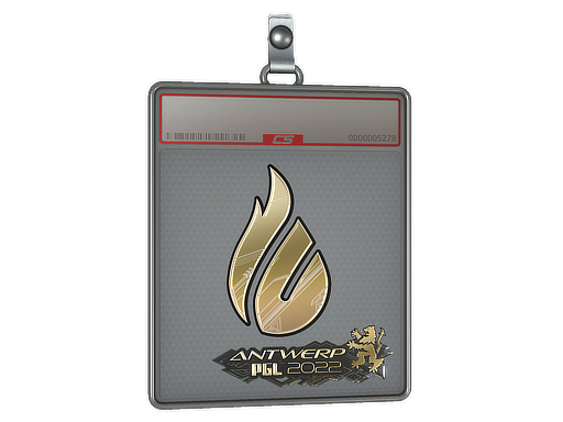 Item Sticker Slab | Copenhagen Flames (Gold) | Antwerp 2022