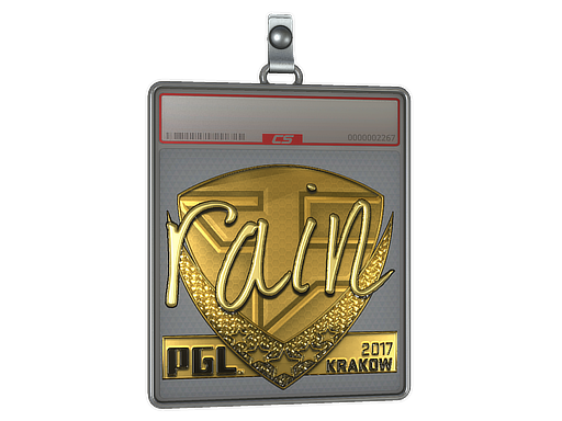 Item Sticker Slab | rain (Gold) | Krakow 2017