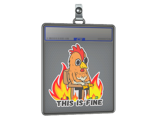 Item Sticker Slab | This Is Fine (Chicken)