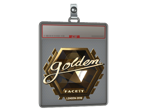 Item Sticker Slab | Golden (Gold) | London 2018