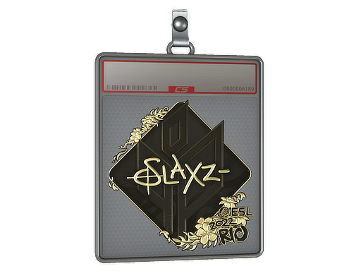 Item Sticker Slab | slaxz- (Gold) | Rio 2022