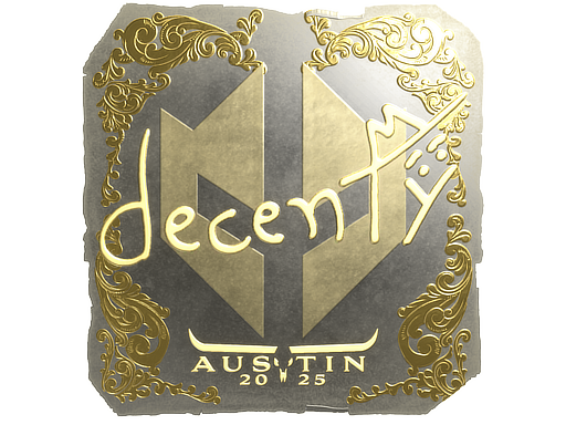 Item Sticker | decenty (Gold) | Austin 2025