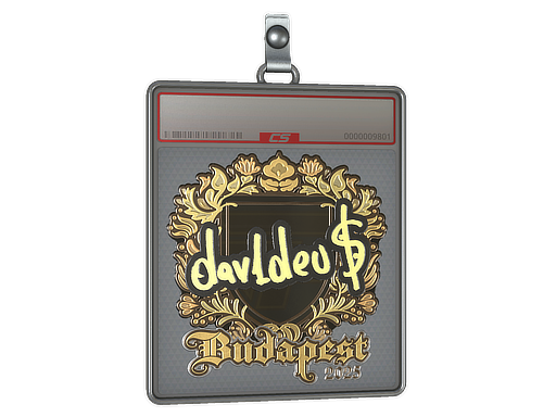 Item Sticker Slab | dav1deuS (Gold) | Budapest 2025