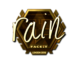 Item Sticker | rain (Gold) | London 2018