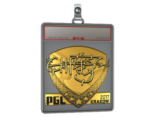 Item Sticker Slab | chrisJ (Gold) | Krakow 2017