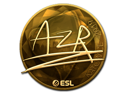Item Sticker | AZR (Gold) | Katowice 2019