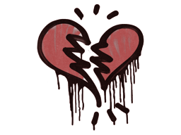 Item Graffiti | Broken Heart (Blood Red)