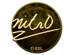 Item Sticker | nitr0 (Gold) | Katowice 2019