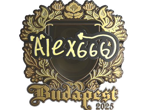 Item Sticker | alex666 (Gold) | Budapest 2025