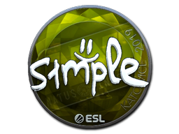 Item Sticker | s1mple (Foil) | Katowice 2019