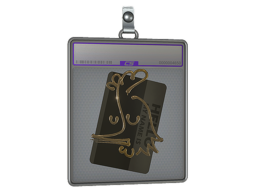 Item Sticker Slab | Hello AK-47 (Gold)