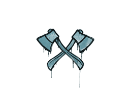 Item Graffiti | X-Axes (Wire Blue)