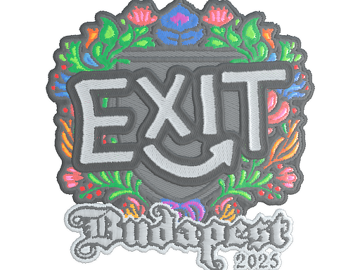 Item Sticker | exit (Embroidered) | Budapest 2025
