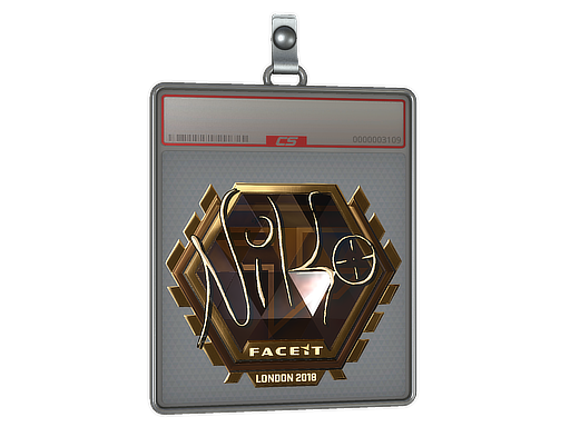 Item Sticker Slab | NiKo (Gold) | London 2018