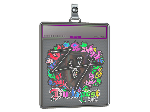 Item Sticker Slab | zevy (Holo) | Budapest 2025