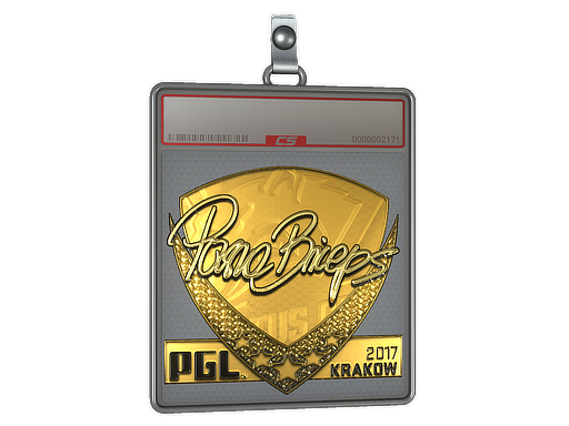 Item Sticker Slab | pashaBiceps (Gold) | Krakow 2017