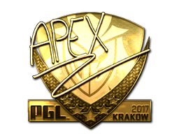 Item Sticker | apEX (Gold) | Krakow 2017