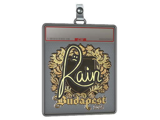 Item Sticker Slab | rain (Gold) | Budapest 2025