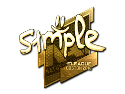Item Sticker | s1mple (Gold) | Boston 2018