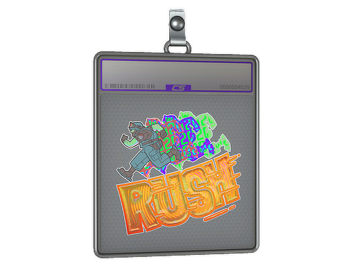 Item Sticker Slab | Rush 4x20 (Holo)