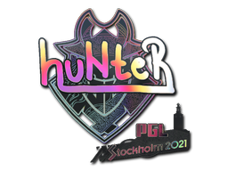 Item Sticker | huNter- (Holo) | Stockholm 2021