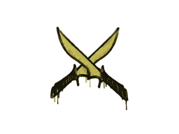 Item Graffiti | X-Knives (Tracer Yellow)