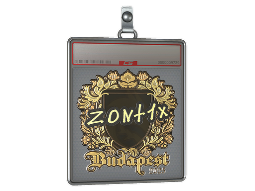Item Sticker Slab | zont1x (Gold) | Budapest 2025