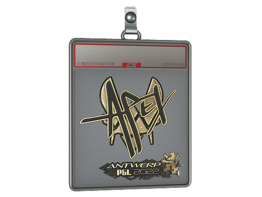 Item Sticker Slab | apEX (Gold) | Antwerp 2022